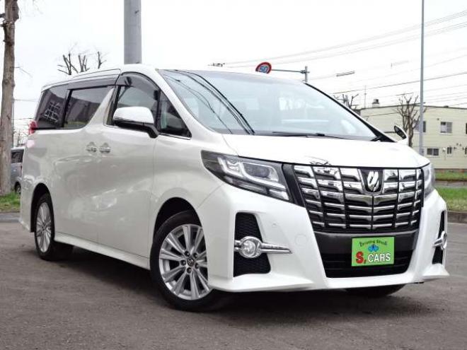 アルファード2.5 S 4WD　本州車　保証1年/走行距離無制限　4WD　両側パワースライドドア　社外9型ナビ　地デジ　バックカメラ　Bluetooth接続　LEDヘッドライト　前後ドライブレコーダー　ビルトインETC　冬タイヤ付属　純正18インチアルミ 2500
