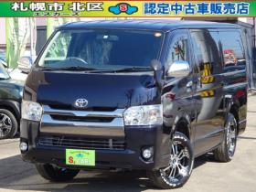 ハイエースバン　3.0 スーパーGL ダークプライム ロングボディ ディーゼルターボ 4WD　本州車　即日納可　新品タイミングベルト/ウォーターポンプ交換込3.0ディーゼルターボ　ダークプライム　DELF&NASCARホワイトレタータイヤ　バックカメラ　オプションLSD　LEDヘッドライト 木目ハンドル 3000
