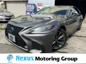 レクサス　LS 500h Fスポーツ 4WD　法定12ヵ月点検整備付・本州仕入車両・有償色マンガンラスター・サンルーフ・ブラックレザー・純正エンジンスターター・デジタルインナーミラー・4WD・純正20インチAW・AC100V1500W給電 3500