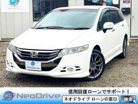 オデッセイ　2.4Mエアロパッケージ 4WD　ローンが不安な方＜優遇ローン＞本州仕入　1年保証　純正HDDナビ　フルセグ