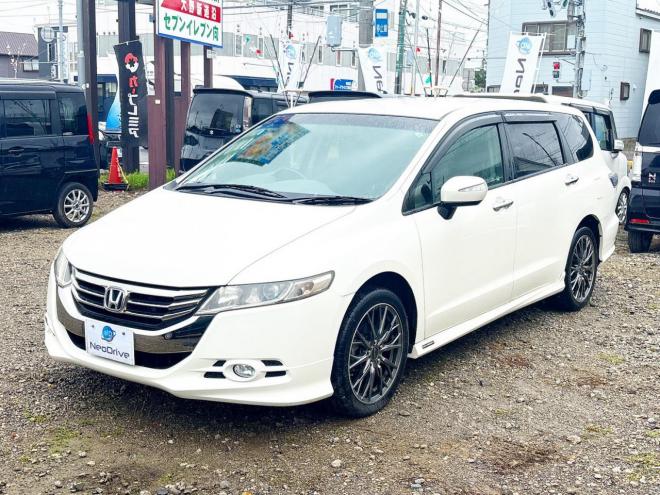 オデッセイ2.4Mエアロパッケージ 4WD　ローンが不安な方＜優遇ローン＞本州仕入　1年保証　純正HDDナビ　フルセグ
