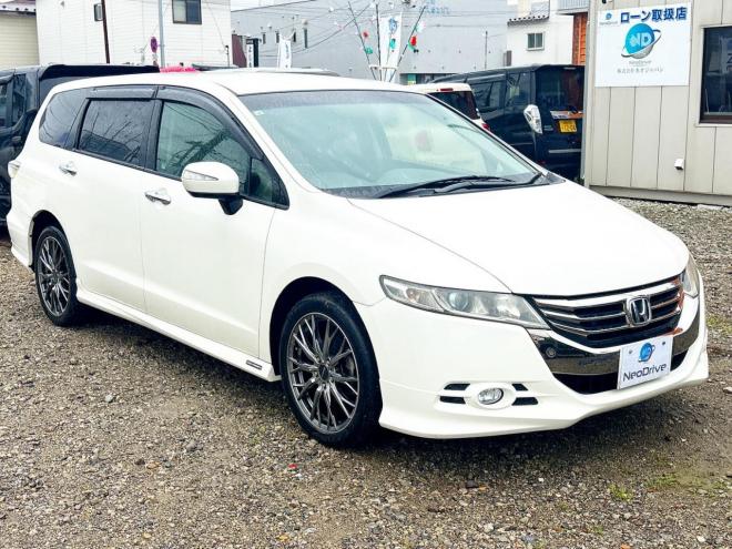 オデッセイ2.4Mエアロパッケージ 4WD　ローンが不安な方＜優遇ローン＞本州仕入　1年保証　純正HDDナビ　フルセグ
