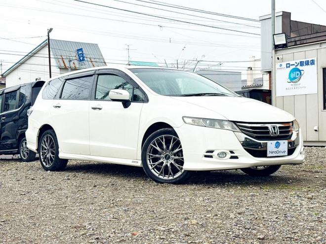 オデッセイ2.4Mエアロパッケージ 4WD　ローンが不安な方＜優遇ローン＞本州仕入　1年保証　純正HDDナビ　フルセグ