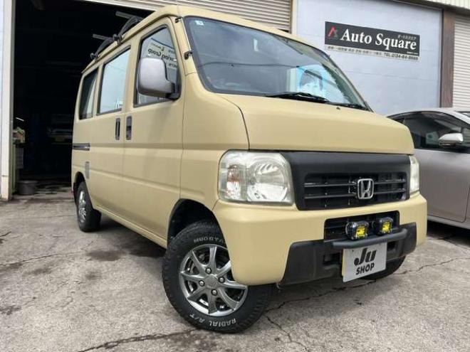 アクティバン SDX　キャンピング仕様車・車中泊仕様・マッドベージュ全塗装・Bluetooth対応社外ナビ・リアモニター・ベッドキット・LED照明・簡易シンク・100V外部電源・車検令和10年5月 2WD 660