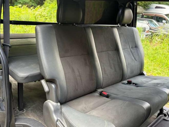 ハイエースバン2.7 スーパーGL ダークプライムII ワイド ミドルルーフ ロングボディ 4WD　ワンオーナー車社外テール　社外ナビ　後席モニターバックカメラ　ハーフレザーシート　ベットキット 2700