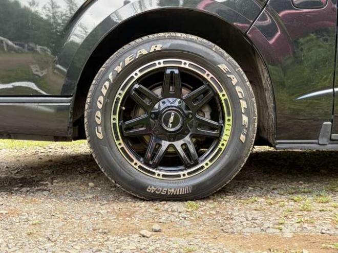 ハイエースバン2.7 スーパーGL ダークプライムII ワイド ミドルルーフ ロングボディ 4WD　ワンオーナー車社外テール　社外ナビ　後席モニターバックカメラ　ハーフレザーシート　ベットキット 2700