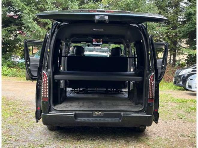ハイエースバン2.7 スーパーGL ダークプライムII ワイド ミドルルーフ ロングボディ 4WD　ワンオーナー車社外テール　社外ナビ　後席モニターバックカメラ　ハーフレザーシート　ベットキット 2700