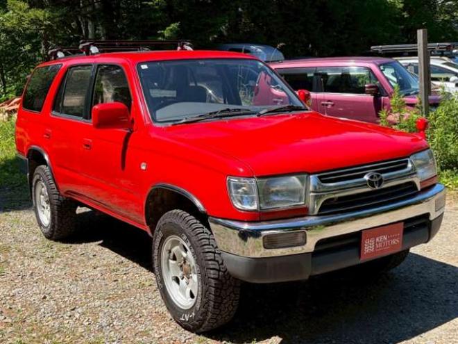 ハイラックスサーフ2.7 SSR-X 4WD　リフトアップ　全塗装済レッド　社外ナビ　ETC　パワステ　パワーウィンドウ　ABS　キーレスエントリー　ルーフレール　サンルーフ 2700