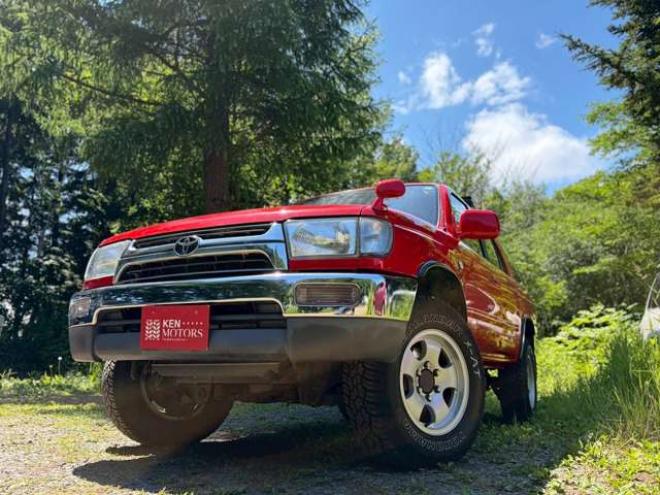 ハイラックスサーフ2.7 SSR-X 4WD　リフトアップ　全塗装済レッド　社外ナビ　ETC　パワステ　パワーウィンドウ　ABS　キーレスエントリー　ルーフレール　サンルーフ 2700