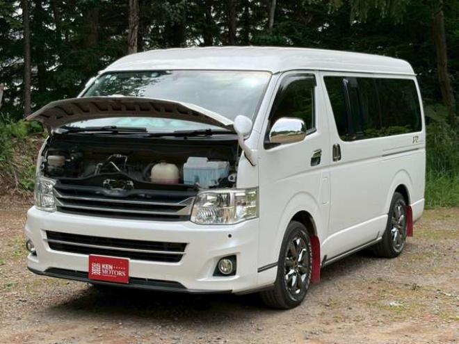 ハイエースバン2.7 スーパーGL プライムセレクション ワイド ロング ミドルルーフ 4WD　ベッドキット　ナビ　TV　バックカメラ　エアコン　ETC　パワステ　パワーウィンドウ　キーレスエントリー　両側スライドドア　盗難防止装置　障害物センサー 2700