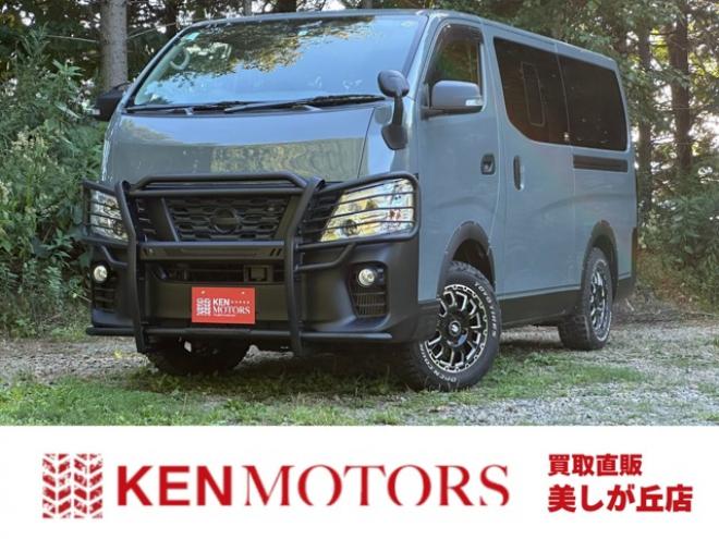キャラバンNV350 2.5 プレミアムGX ロングボディ ディーゼルターボ 4WD　ABS　衝突軽減ブレーキ　横滑防止装置　盗難防止装置　エアコン　パワステ　パワーウィンドウ　キーレス　片側スライドドア　フォグランプ　ETC　エアバッグ　オリジナル全塗装アンビルグレー　フロントグリル 2500