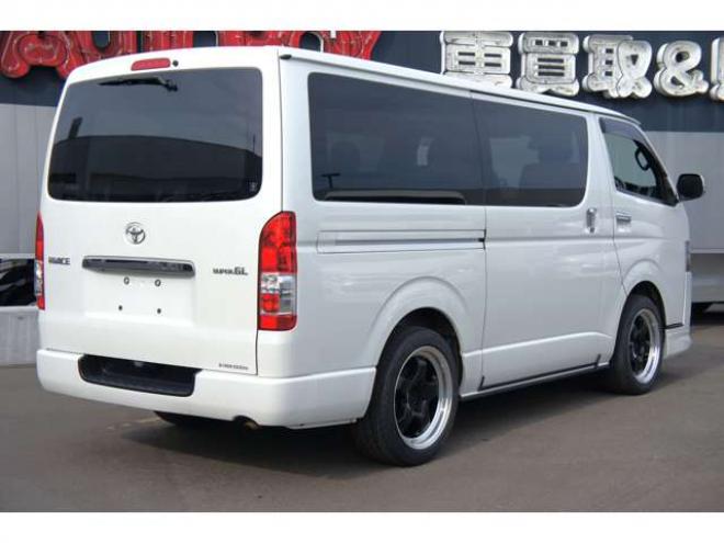 ハイエースバン2.8 スーパーGL ダークプライムII ロングボディ ディーゼルターボ 4WD　モデリスタフロントスポイラー　ワーク18インチAW　8インチナビTV 両側電動パワースライドドア 415COBRAフラットキット(ベッドキット) 2800