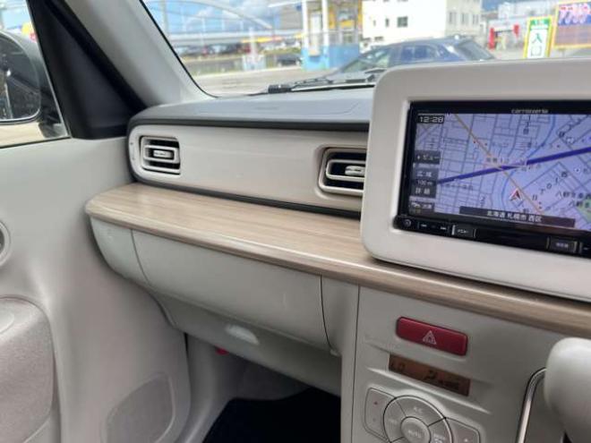 ラパンX 4WD　プッシュスタート・スマートキー・純正フルセグナビ・BT・バックカメラ・衝突軽減・横滑り防止・アイドリングストップ・オートエアコン・両席シートヒーター・ETC・HIDヘッドライト 660