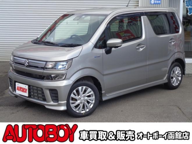 ワゴンRハイブリッド FZ セーフティパッケージ装着車 4WD　ワンオーナー車　全方位モニター　スマートキー　社外ナビ　新品シートカバー 660