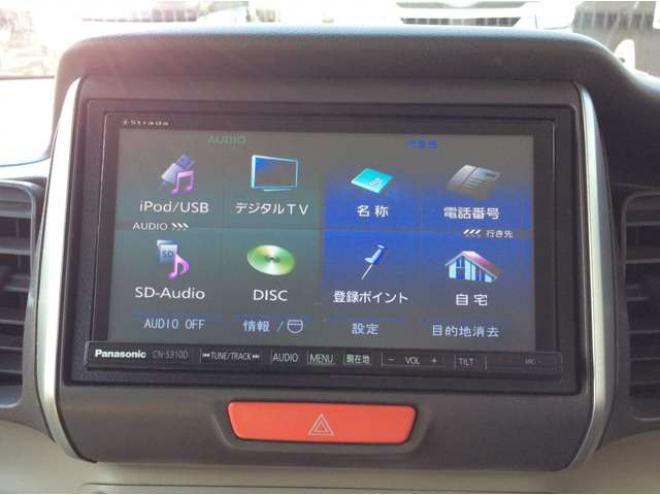 N-BOXG ターボパッケージ 4WD　パワスラ　スマートキー　クルーズコントロール　ドラレコ　バックカメラ　メモリーナビ　電動格納ミラー　オートライト　横滑り防止　アイドリングストップ　パナソニックフルセグTV　メモリナビ　Bluetooth ETC 660