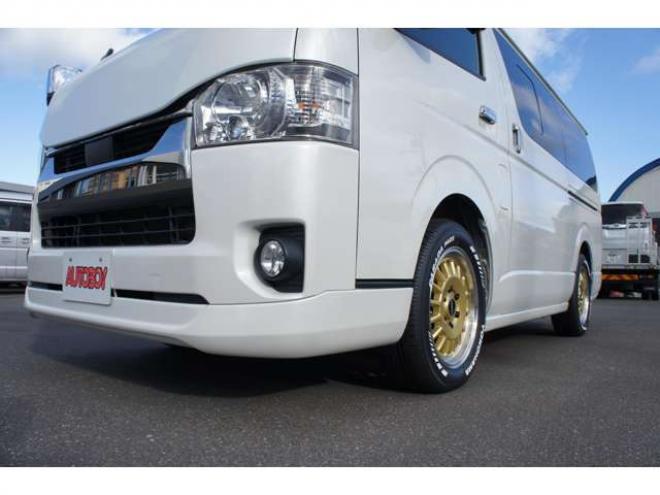 ハイエースバン2.8 スーパーGL ダークプライムII ロングボディ ディーゼルターボ 4WD　ESSEX FスポイラーVer3&サイドライナー&リアライナー　ESSEX　フロアマッド　ENCD17インチAW　ヨコハマPARADA17インチ　ハーフレザーシート　プッシュスタート　スマートキー　リアヒーター 2800