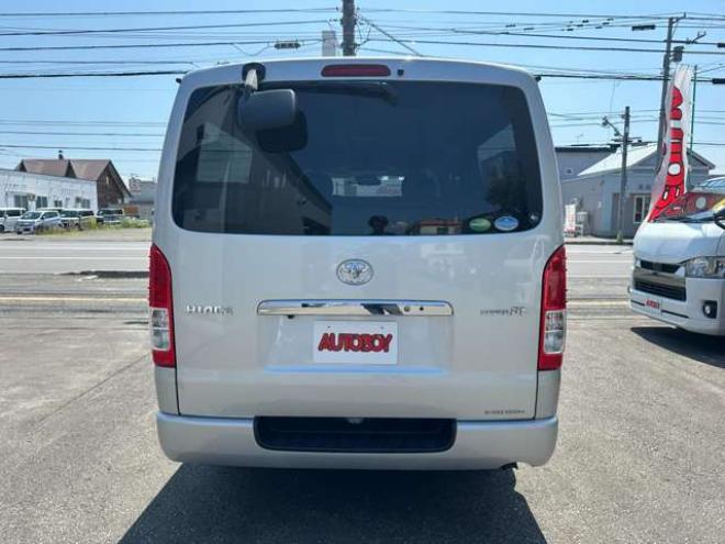 ハイエースバン2.8 スーパーGL ロング ディーゼルターボ 4WD　リアクーラー&ヒーター　プッシュスタート　スマートキー　　ベッドキッド LEDヘッドライト横滑り防止　衝突被害軽減　車線逸脱　トヨタ純正ナビ　フルセグTV　Bluetooth　Bカメラトヨタ純正リアモニター　ETC 2800