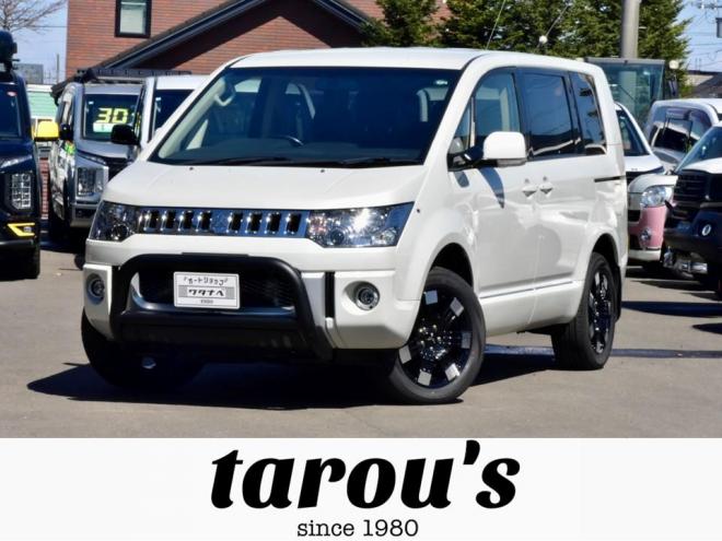 デリカDパワーパッケージ　４ＷＤ　新車外し１８インチアルミ／タイヤ　新品フロントガード　両側パワースライドドア