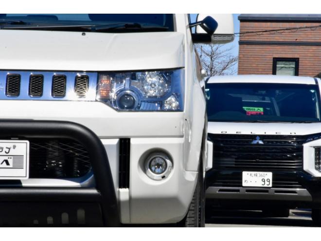 デリカDパワーパッケージ　４ＷＤ　新車外し１８インチアルミ／タイヤ　新品フロントガード　両側パワースライドドア