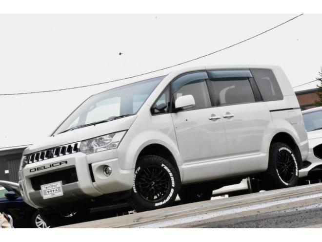 デリカDパワーパッケージ　４ＷＤ　本州仕入　前期／最終型　新品１６インチアルミ／タイヤ　社外ナビ／バックカメラ　ディーラー点検　エンジンマウント交換付
