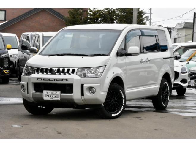 デリカDパワーパッケージ　４ＷＤ　本州仕入　前期／最終型　新品１６インチアルミ／タイヤ　社外ナビ／バックカメラ　ディーラー点検　エンジンマウント交換付