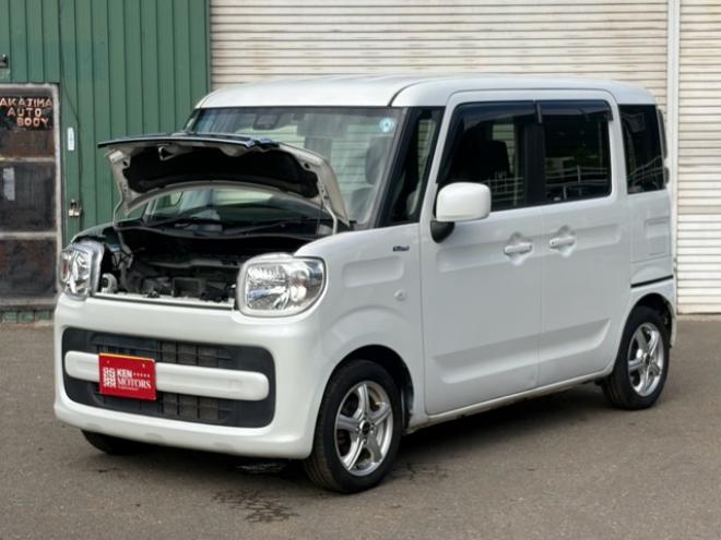 スペーシアハイブリッド X 4WD　レーダーブレーキサポート　両側パワスライドドア　社外ナビ　地デジ　シートヒーター社外エンジンスターター 660