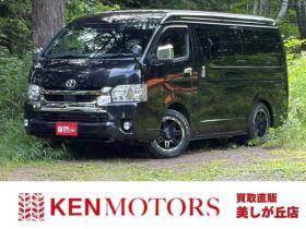 ハイエースバン　2.7 スーパーGL ダークプライムII ワイド ミドルルーフ ロングボディ 4WD　ワンオーナー車社外テール　社外ナビ　後席モニターバックカメラ　ハーフレザーシート　ベットキット 2700