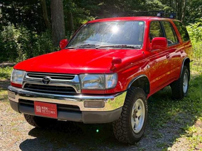 ハイラックスサーフ2.7 SSR-X 4WD　リフトアップ　全塗装済レッド　社外ナビ　ETC　パワステ　パワーウィンドウ　ABS　キーレスエントリー　ルーフレール　サンルーフ 2700