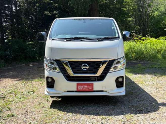 キャラバンNV350 2.5 プレミアムGX アーバンクロム ロングボディ ディーゼルターボ 4WD　ワンオーナー車オーテックエアロ　ローダウン社外ナビBカメラ地デジ　ブラインドモニター　エンジンスターター　社外17インチ 2500
