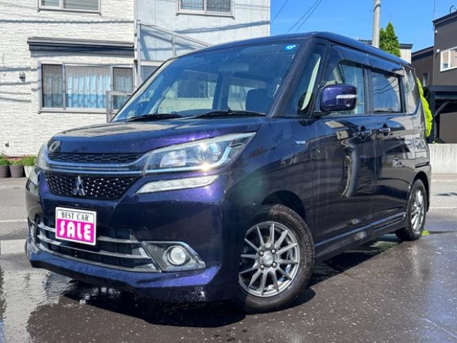 デリカD:2 1.2 カスタム ハイブリッド MV 4WD　4WD　両側ワンタッチパワースライドドア　ナビ　Bluetooth　ビルトインETC　プッシュスタート　衝突軽減ブレーキ　アイドリングストップ　レーンキープアシスト　横滑り防止装置　社外アルミホイール 1200