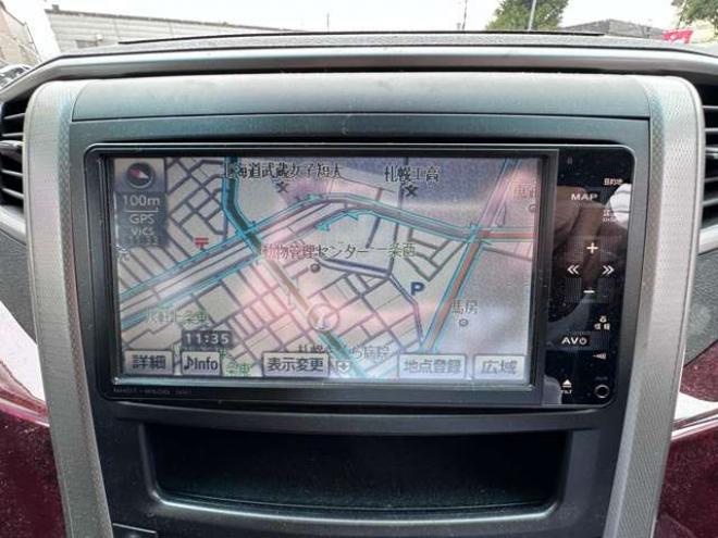 ヴェルファイア2.4 Z 4WD　片側パワースライドドア　Bluetooth　横滑り防止装置　コーナーセンサー　プッシュスタート　ビルトインETC　HDDナビ　ワンセグTV　バックモニター　社外18インチホイール夏 2400