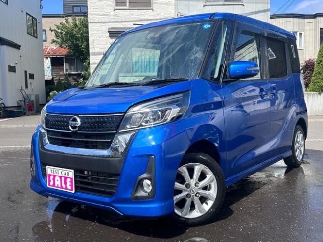 デイズルークスX 4WD　SDナビ　　Bluetoothオーディオ　フルセグTV　左側パワースライドドア　アイドリングストップ　横滑り防止装置　衝突軽減ブレーキ　アラウンドビューモニター　運転席シートシーター　純正アルミホイール夏 660