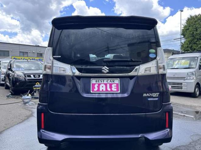 ソリオ1.2 バンディット ハイブリッド MV 4WD　片側パワースライドドア　アイドリングストップ　レーンキープアシスト　衝突軽減ブレーキ　横滑り防止装置　ETC　社外アルミホイール冬　前席シートヒーター 1200