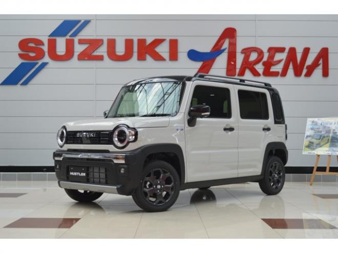ハスラータフワイルドターボ 4WD　届出済未使用車ハイブリッド4WDターボセーフティサポート搭載スズキコネクト対応通信機装着車アダプティブクルーズコントロール全方位モニター付9インチナビTVバックカメラハイビームアシストLEDライト 登録済未使用車 660