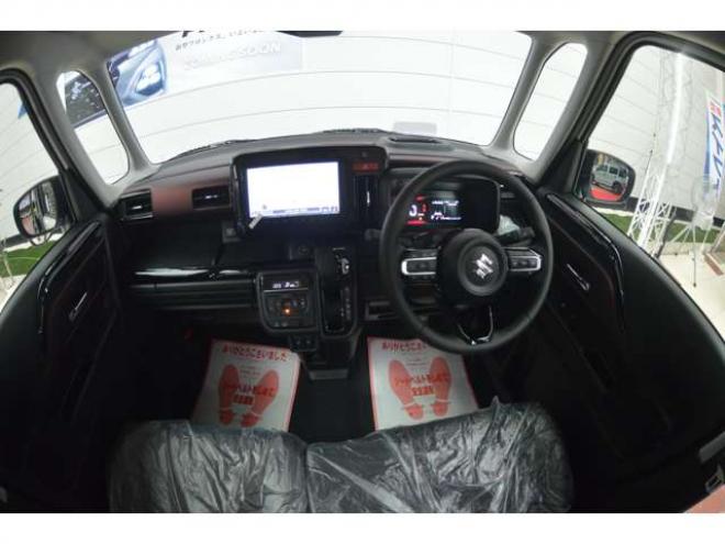 スペーシアカスタム ハイブリッド XS 4WD　ハイブリッド4WDセーフティサポート搭載スズキコネクト対応通信機装着車アダプティブクルーズコントロール全方位モニター付9インチナビ両側オートスライドドアLEDステアリングヒーターパーキングセンサー 登録済未使用車 660