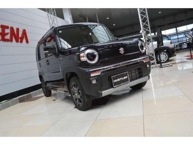 ハスラータフワイルド 4WD　ワンオーナー特別仕様車ハイブリッド4WDセーフティサポート搭載アイドリングストップデュアルカメラブレーキサポート後退時ブレーキサポート横滑り防止装置ハイビームアシストLEDアダプティブクルーズコントロール 登録済未使用車 660