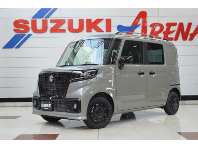 スペーシアベースXF 4WD　届出済未使用車4WDセーフティサポート搭載デュアルセンサーブレーキサポート後退時ブレーキサポート横滑り防止装置アダプティブクルーズコントロールLEDライト右側オートスライドドア 登録済未使用車 660