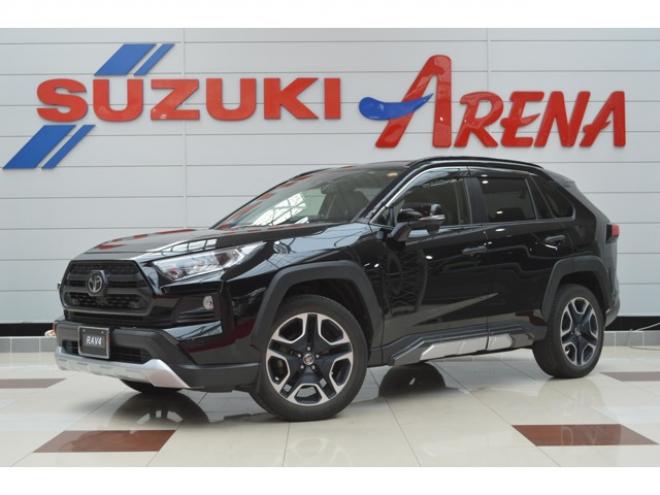 RAV-42.0 アドベンチャー 4WD　4WDプリクラッシュセーフティ黒革シートヒーターレーダークルーズコントロール8インチナビTVバックカメラLEDライトステアリングヒーター横滑り防止パーキングセンサーETCドライブレコーダークール&ヒーターシート 2000