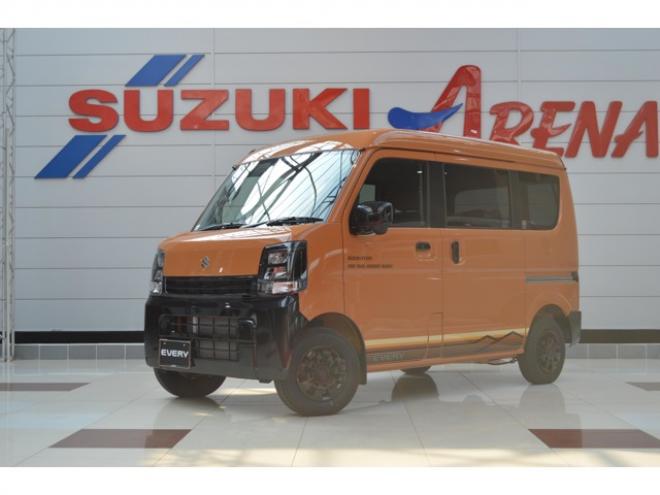 エブリイジョイン ターボ ハイルーフ 4WD　届出済未使用車4WDターボハイルーフセーフティサポート搭載アイドリングストップ両側オートスライドドア7インチワイドディスプレイオーディオハイビームアシストLEDライト後退時ブレーキサポート 登録済未使用車 660