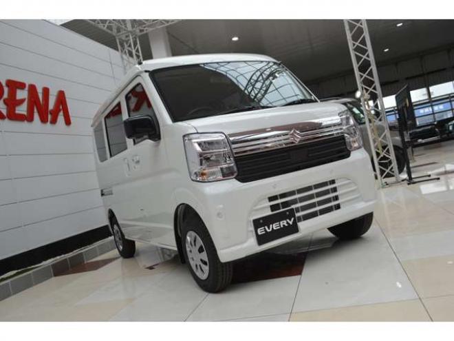 エブリイジョイン ハイルーフ 4WD　届出済未使用車ハイルーフ4WDインパネCVTスズキコネクト対応通信機装着車セーフティサポート搭載アイドリングストップ9インチ全方位モニター付ナビバックカメラ横滑り防止装置ハイビームアシストLEDライト 登録済未使用車 660
