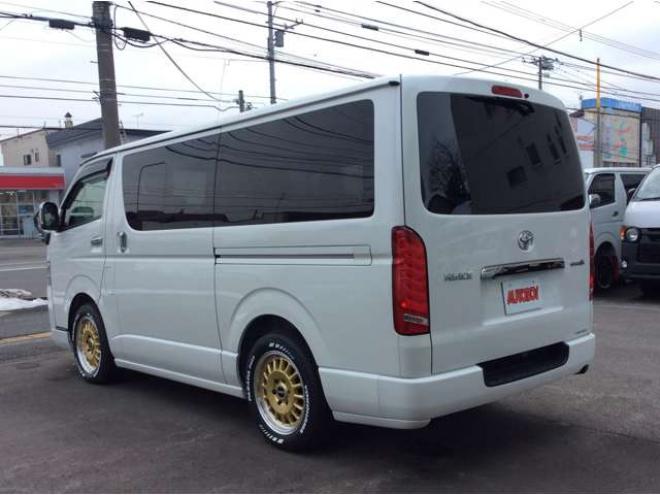 ハイエースバン2.8 スーパーGL ダークプライムII ロングボディ ディーゼルターボ 4WD　ESSEX FスポイラーVer3&サイドライナー&リアライナー　ESSEX　フロアマッド　ENCD17インチAW　ヨコハマPARADA17インチ　ハーフレザーシート　プッシュスタート　リアヒーター 2800