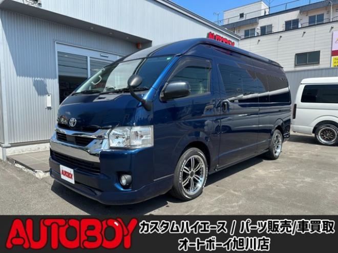 ハイエースバン2.8 DX ワイド スーパーロング ハイルーフ GLパッケージ ディーゼルターボ 4WD　2800ディーゼルターボ キーレス AC100V ベンチシート ETC 電動格納ミラー リアヒータークーラー BIGX11インチ Bカメラ　Bluetooth フルセグTV 純正エンスタ BADRUCKE18in　TOYO　H30ホワイトレター Fスポイラー 2800