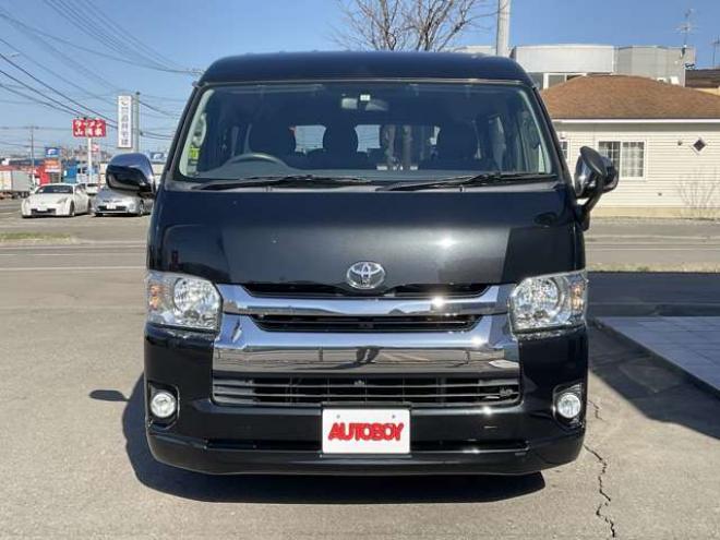 ハイエース2.7 GL ロング ミドルルーフ 4WD　社外メモリーナビTV　バックカメラ　ワークエクストラップ17インチアルミ　415コブラフロントスポイラー　パワースライドドア　LEDヘッドライト　Wエアバック　スマートキー　リアヒーター&クーラー 2700