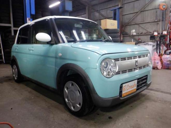 ラパンS 4WD　本州仕入・ツートンカラー・ナビ・TV・レーダーブレーキ・前席シートヒーター・ベンチシート・スマートキー・プッシュスタート・アイドリングストップ・HID・ETC・ベンチシート・オートライト 660
