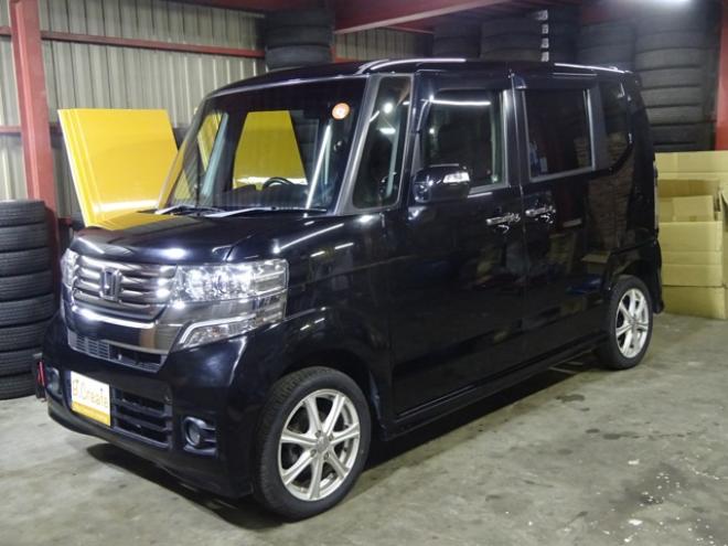 N-BOXカスタムG ターボパッケージ 4WD　ナビ・TV・Bカメラ・ETC・両側電動・クルコン・ターボ・HID・ETC・スマートキー・プッシュスタート・オートライト・オートエアコン・パドルシフト・ベンチレーション・フォグランプ・ 660