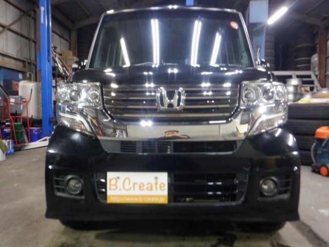 N-BOXカスタムG ターボパッケージ 4WD　ナビ・TV・Bカメラ・ETC・両側電動・クルコン・ターボ・HID・ETC・スマートキー・プッシュスタート・オートライト・オートエアコン・パドルシフト・ベンチレーション・フォグランプ・ 660