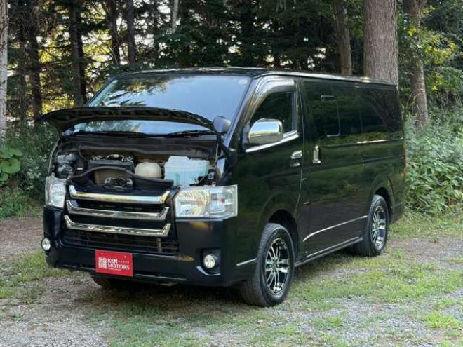 ハイエースバン3.0 スーパーGL ロング ディーゼルターボ 4WD　社外ナビ・Bカメラ・純正スターター・社外アルミ・ワンオーナー 3000