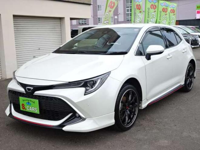 カローラスポーツ 1.2 G Z 4WD　保証1年/走行距離無制限　4WD　トヨタセーフティセンス　　TRDエアロ RAYS/VOLK RACING18AW 純正9インチナビ 地デジ バックカメラ BSM　ヘッドアップディスプレイ　ハーフレザー　ステアリングヒーター 冬タイヤ付 1200