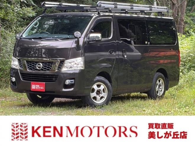 キャラバンNV350 2.5プレミアムGXクロムギアパッケージ バージョンブラック ロングディーゼルターボ4WD　プレミアムGX　クロムギアパッケージ　バージョンブラック　ETC　バックカメラ　ナビ　TV　両側スライドドア　オートライト　電動格納ミラー　AT　ルーフキャリア　アルミホイール 2500