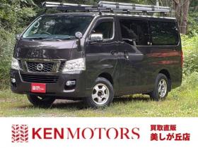 キャラバン　NV350 2.5プレミアムGXクロムギアパッケージ バージョンブラック ロングディーゼルターボ4WD　プレミアムGX　クロムギアパッケージ　バージョンブラック　ETC　バックカメラ　ナビ　TV　両側スライドドア　オートライト　電動格納ミラー　AT　ルーフキャリア　アルミホイール 2500